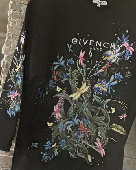 Mikina dětská Givenchy černá floral